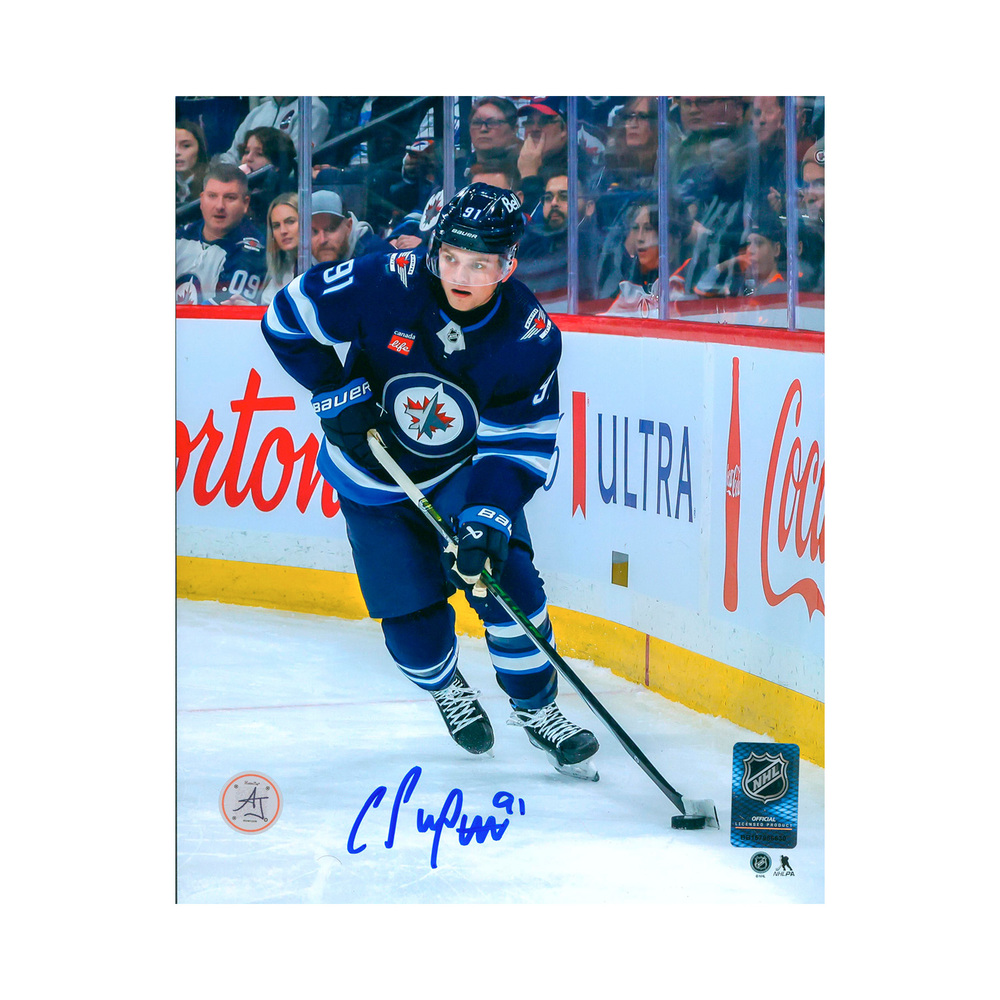 Cole Perfetti Autographed Winnipeg Jets Stickhandling 8x10 Photo