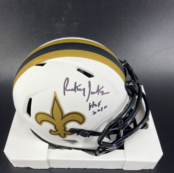 HOF - Saints Rickey Jackson Signed Mini Helmet