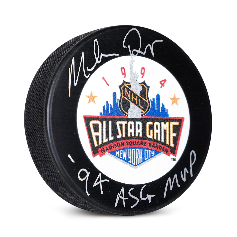 Mike Richter Autographed 1994 NHL All-Star Game Puck with MVP Note