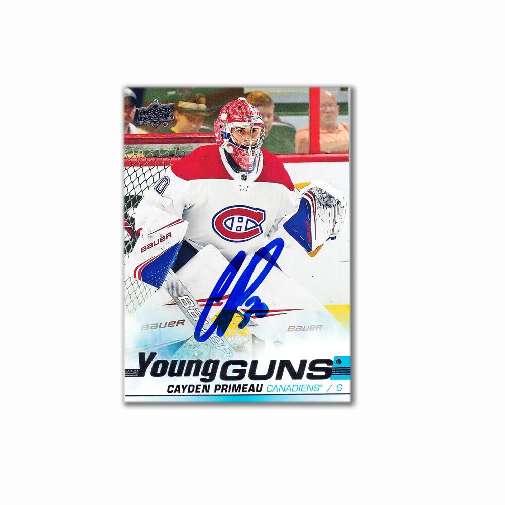 2019-20 UD Young Guns #454 CAYDEN PRIMEAU Autographed Rookie Card