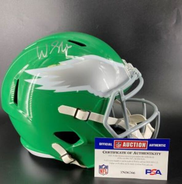 NFL - Eagles Will Shipley Signed Throwback Replica Speed Helmet