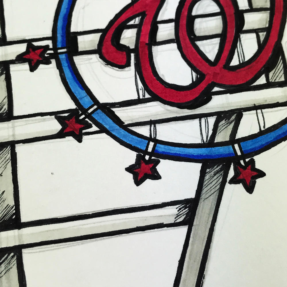 Nationals Park Sketch - Limited Edition Print of 42 by S. Preston | MLB ...