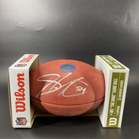 Panthers - Shaq Thompson Signed Authentic Football With Panthers And 100...