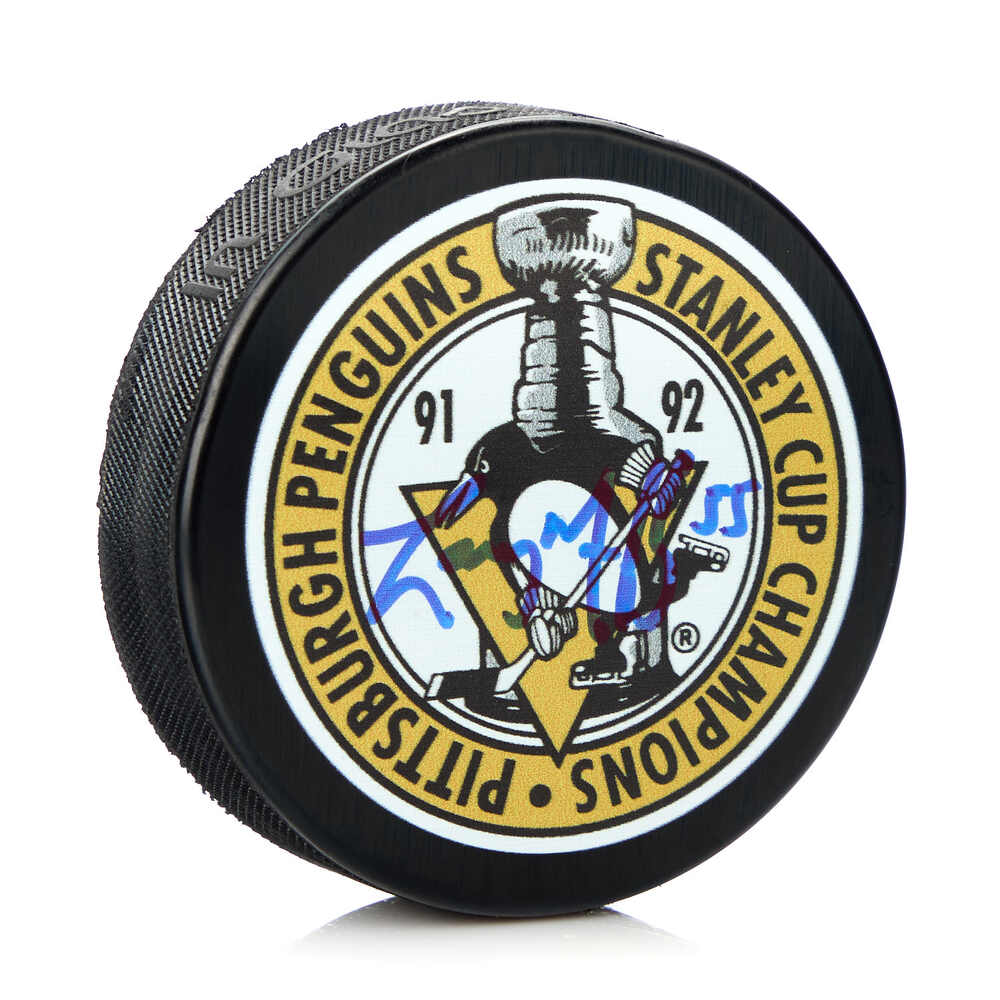 Larry Murphy Signed Pittsburgh Penguins 91-92 Stanley Cup Puck