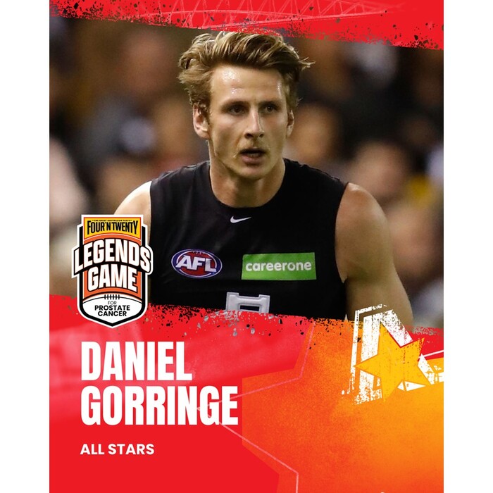Photo of Daniel Gorringe All Stars 2025 Legends Game Match-Worn Guernsey