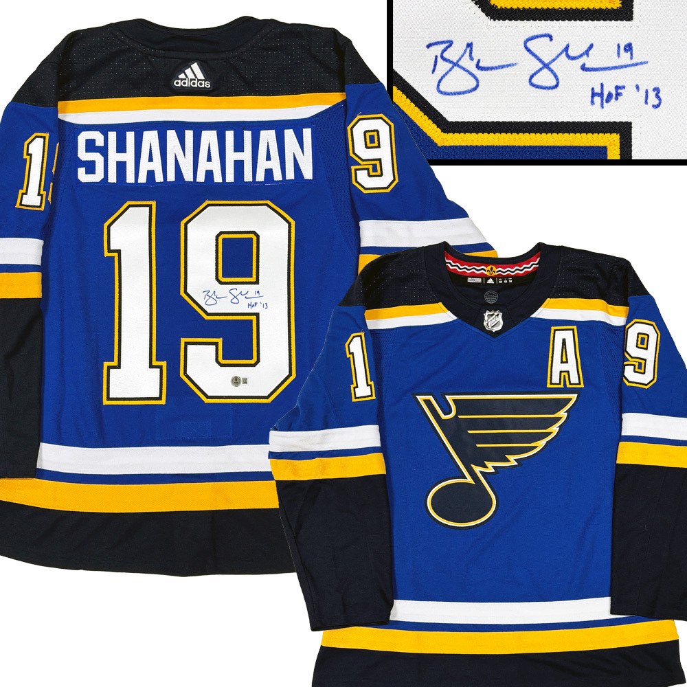 BRENDAN SHANAHAN Signed St. Louis Blues Blue Adidas PRO Jersey - HOF '13