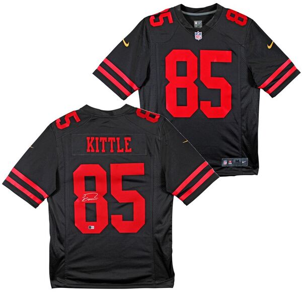 George Kittle Signed San Francisco 49ers Black Nike Limited Unframed Jer...