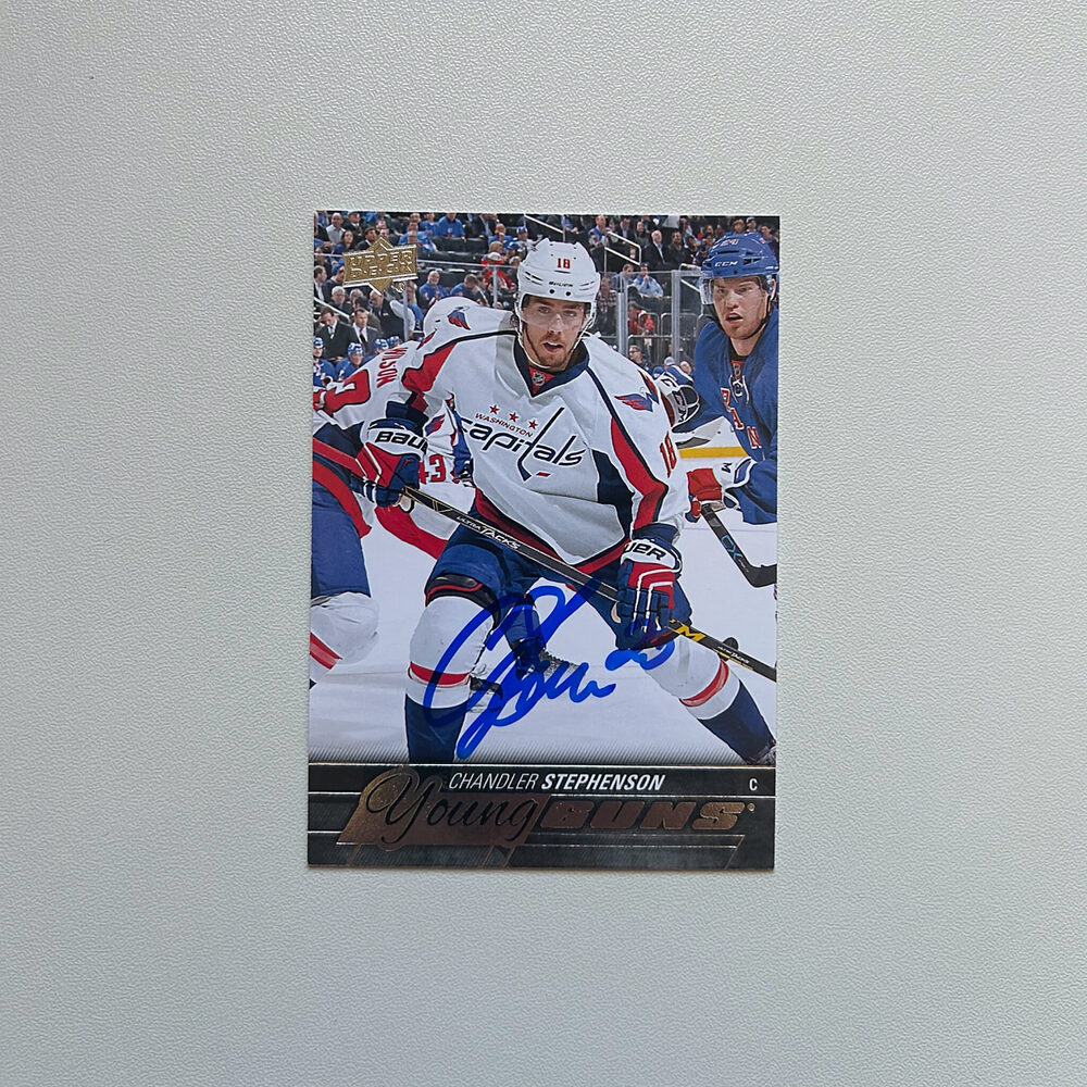 2015-16 UD Young Guns #484 CHANDLER STEPHENSON Autographed Rookie Card
