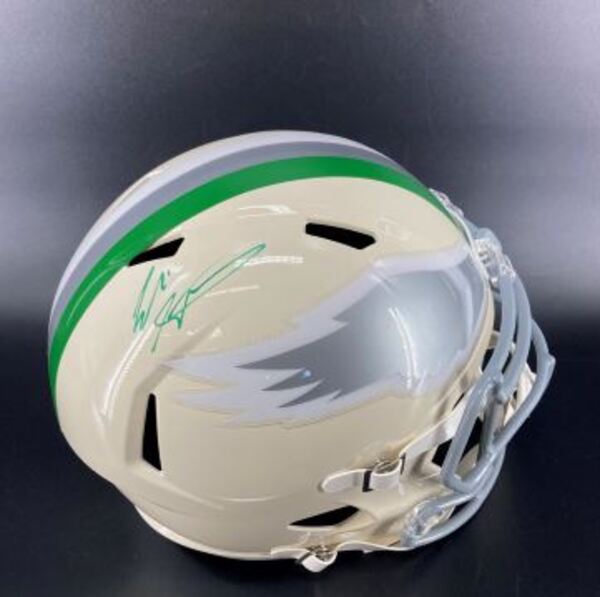 NFL - Eagles Eli Stowers Signed Retro Replica Speed Helmet