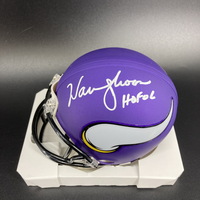 HOF - Vikings Warren Moon Signed Mini Helmet