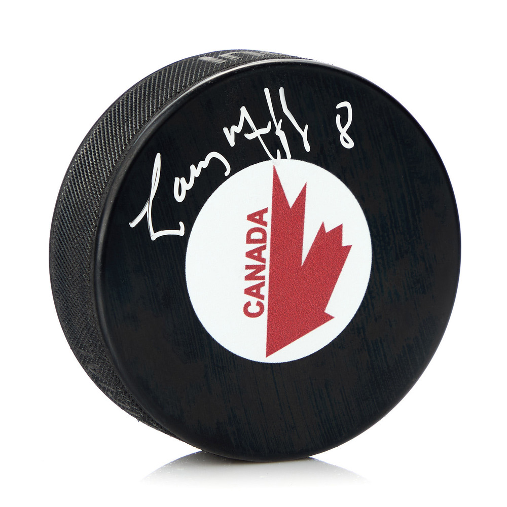 Larry Murphy Team Canada Autographed Canada Cup Hockey Puck