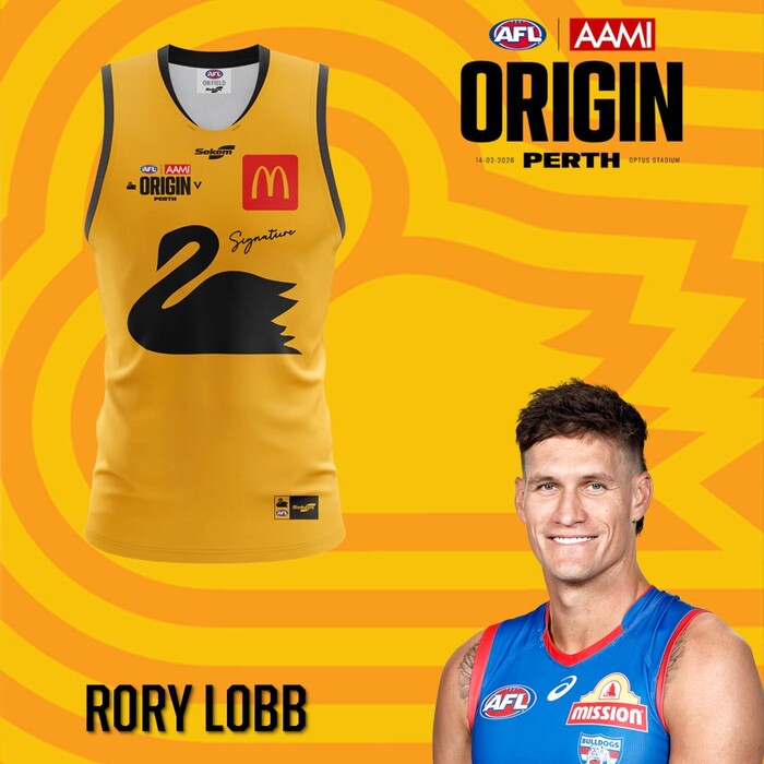 Photo of Rory Lobb 2026 WA AFL Origin Guernsey
