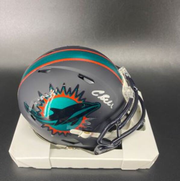 NFL - Dolphins Chris Bell Signed Alternate Mini Helmet