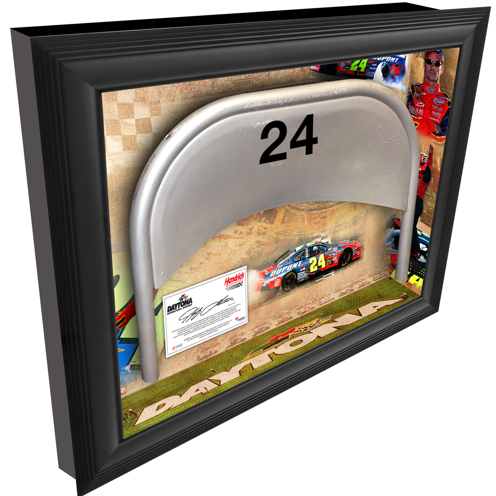 Jeff Gordon Daytona International Speedway Shadow Box with Metal # 24 Seat