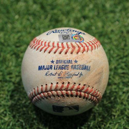 Game-Used Baseball: Carlos Correa 155th Career Double (HOU@KC 8/19/21)