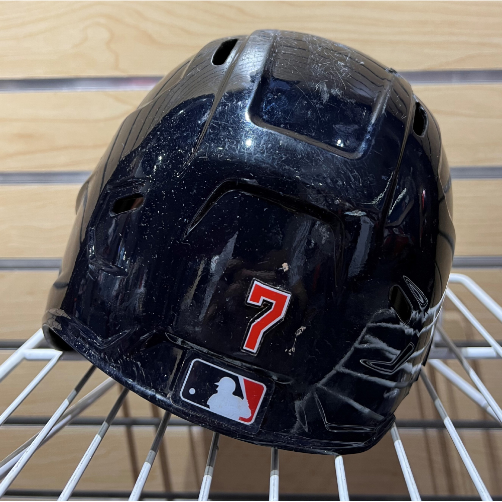 Game Used Batting Helmet 7/25/2022 Myles Straw 7 Cleveland Guardians