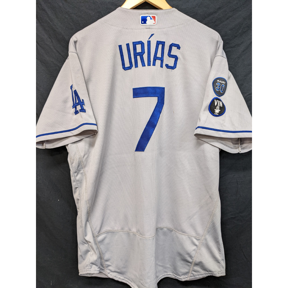 Julio Urías Game Used Road Jersey September 28th 2022 v Padres Los