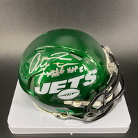 HOF - Jets Alan Faneca Signed Mini Helmet with HOF 21 Inscription