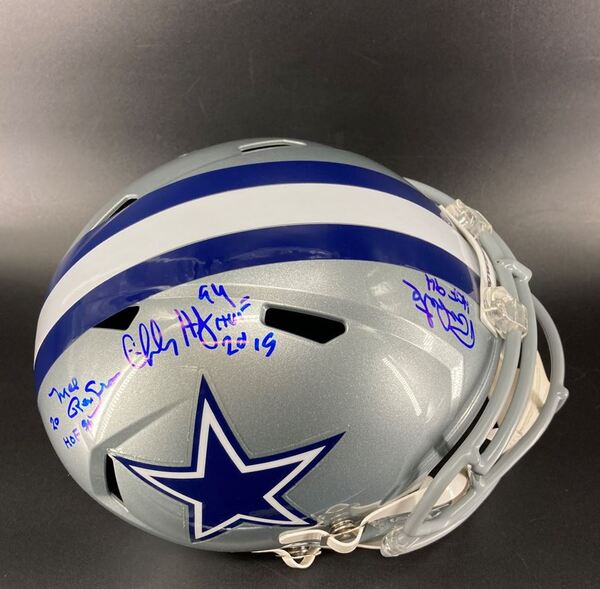 HOF - Cowboys Multi Sign Replica Speed Helmet Signed By Cowboys HOFers T...