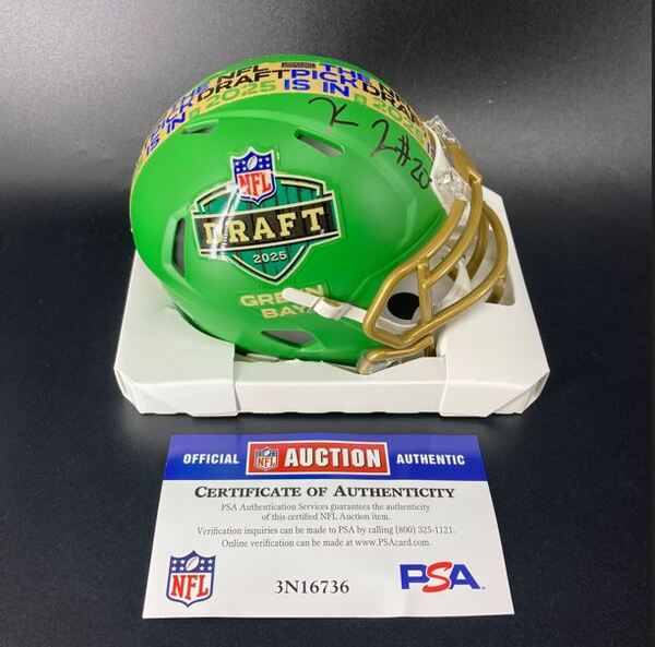 NFL - Steelers Kaleb Johnson Signed NFL Draft Mini Helmet