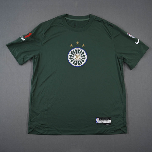 Image of Omoruyi, Eugene - Detroit Pistons - Game-Issued City Edition Short-Sleeved Shooting Shirt - 2022-23 NBA Season
