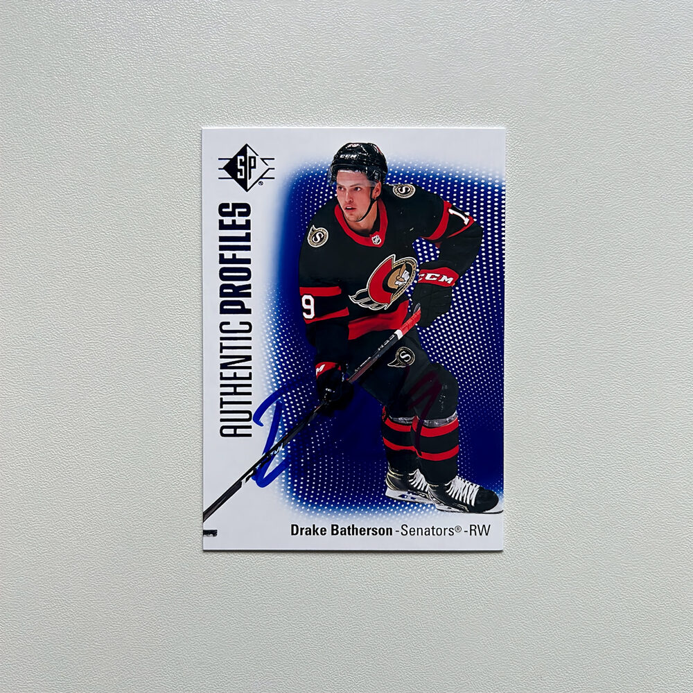 2021-22 UD SP Authentic Profiles AP-3 DRAKE BATHERSON Autographed Card