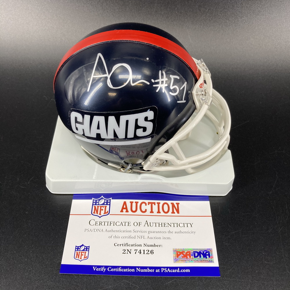 NFL Giants Azeez Ojulari Signed Mini Helmet The official auction