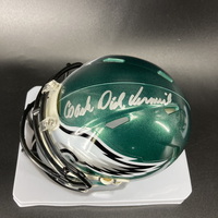 HOF - Eagles Dick Vermeil Signed Mini Helmet with HOF 22 Inscription