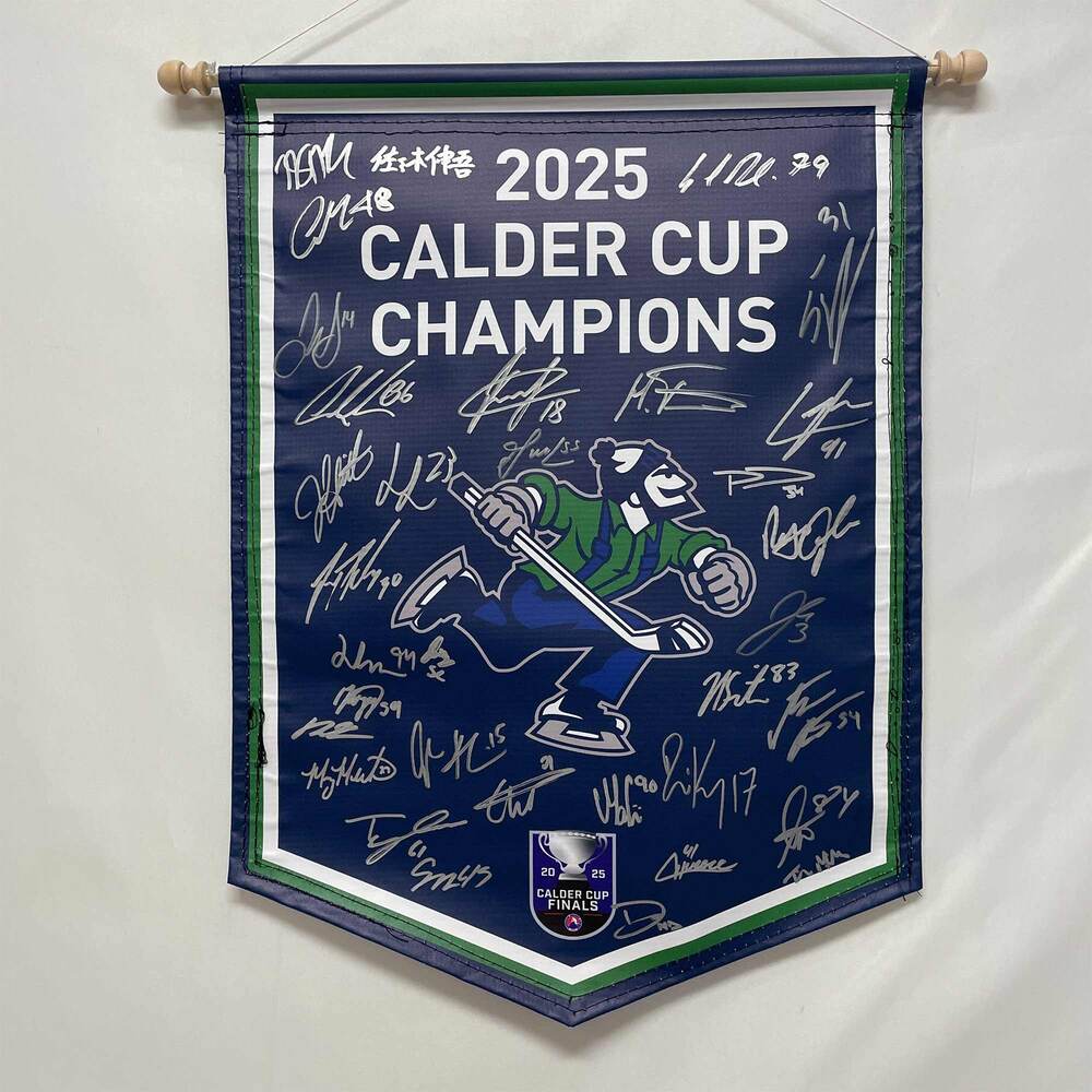 2025 Calder Cup Champions Abbotsford Canucks Team-Signed Banner