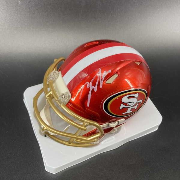 NFL - 49ers Talanoa Hufanga Signed Flash Mini Helmet
