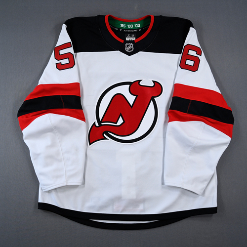 Image of Haula, Erik<br>White Set 2<br>New Jersey Devils<br>2024-25<br>#56