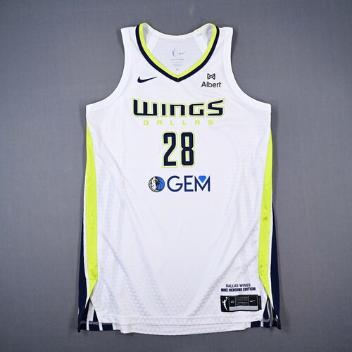 Image of Yueru, Li - Dallas Wings - White Heroine Edition Jersey -  Worn 5 Games - 7/13/25, 7/22/25, 7/25/25, 7/28/25 & 8/8/25 - Autographed - 2025 WNBA Season