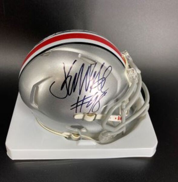 NFL - Ohio State Kayden McDonald Signed Mini Helmet