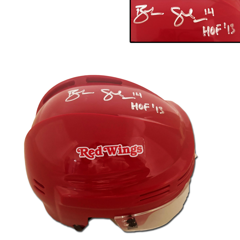 BRENDAN SHANAHAN Signed Detroit Red Wings Red Mini Helmet - HOF'13