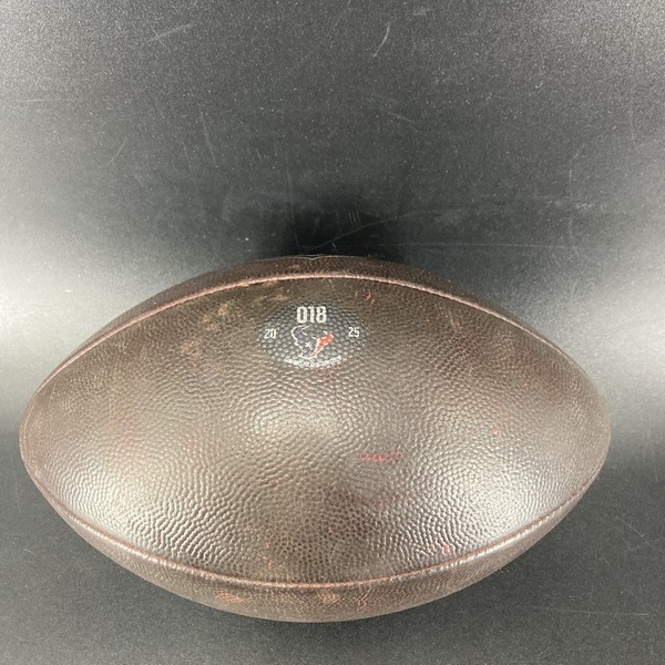 NFL - Texans Game Used Football (9/21/2025) Individually Numbered 018 Ne...