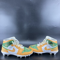 MCMC - Saints Juwan Johnson Signed Custom Cleats 2024 Season Size 14 Ben...