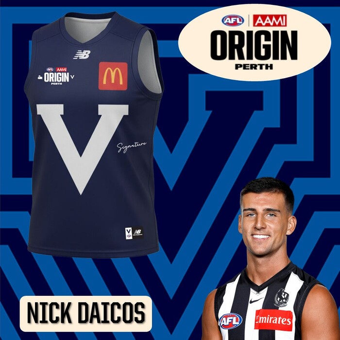 Photo of Nick Daicos 2026 VIC AFL Origin Guernsey