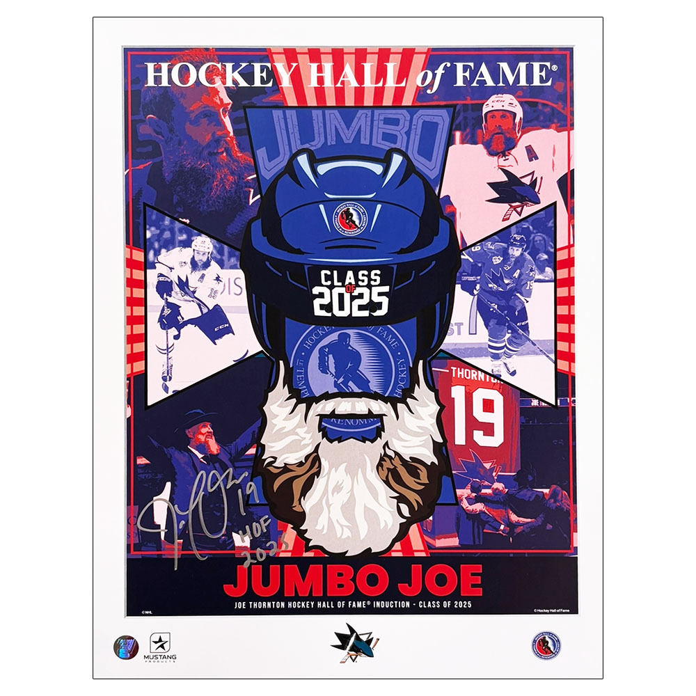 Joe Thornton Autographed Hockey Hall of Fame 12X15 Print