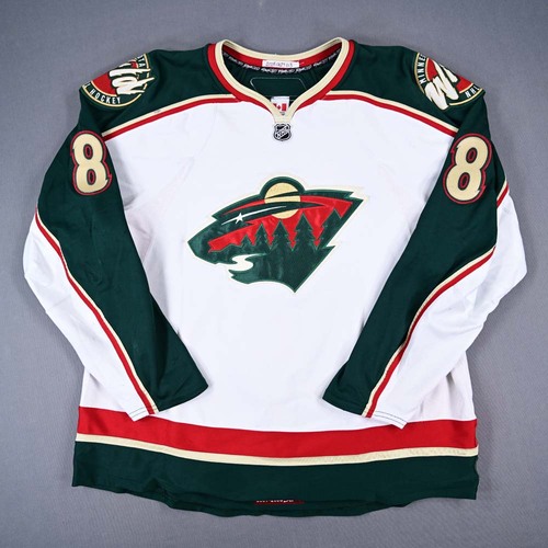 Image of Burns, Brent - Minnesota Wild - Game-Worn White Set 1 Jersey - 2007-08 NHL Season