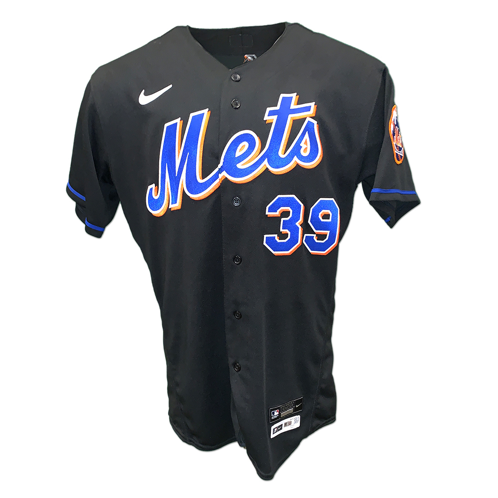 Edwin Diaz 39 Game Used Black Jersey Mets vs. Rangers 7/1/22 1 IP, 0 ER, 2 K's, Earns