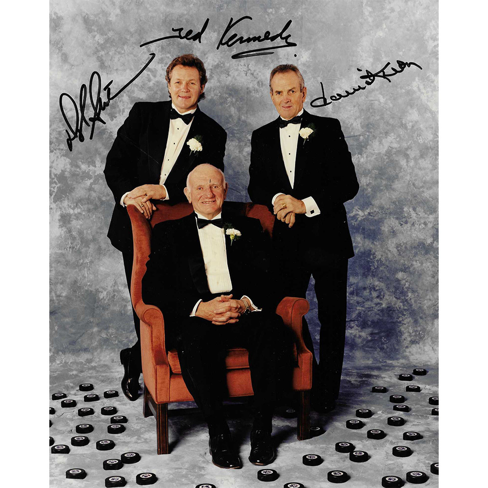 Ted Kennedy, Dave Keon & Darryl Sittler Autographed 8X10 Photo