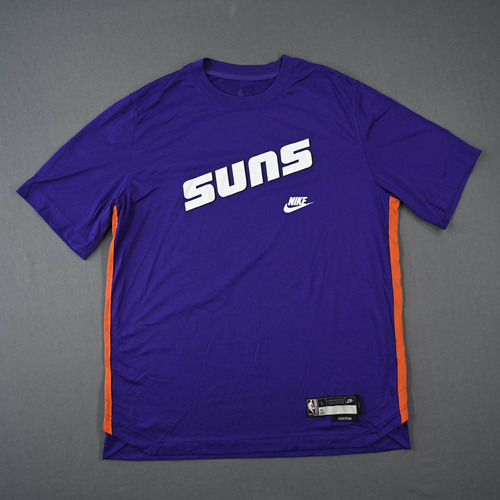 Image of Okogie, Josh - Phoenix Suns - Game-Issued Classic Edition Short-Sleeved Shooting Shirt - 2022-23 NBA Season