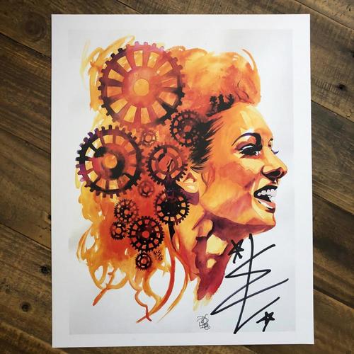 Becky Lynch SIGNED 11 x 14 Rob Schamberger Print
