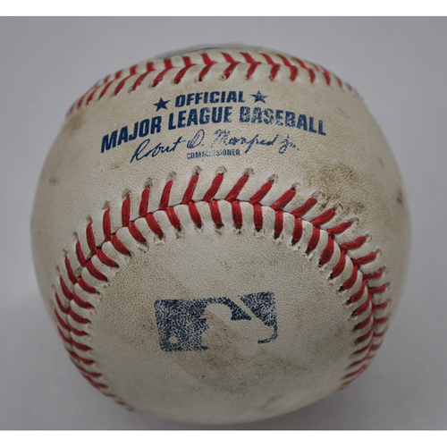 Game-Used Baseball - 2020 ALDS - New York Yankees vs. Tampa Bay Rays - Game 2 - Pitcher: Tyler Glasnow, Batter: Giancarlo Stanton (3-Run Home Run, 458 Feet, 118.3 MPH Launch Speed) - Top 4