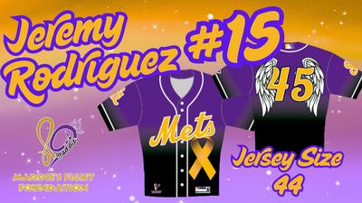 Maddie's Fight Foundation Jersey #15 Jeremy Rodriguez