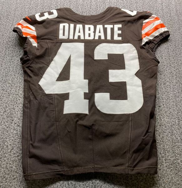 London Games - Browns Mohamoud Diabate Game Worn Jersey (10/05/2025) Siz...