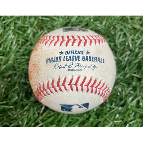 Game Used Baseball Phoenix Sanders strikes out Trevor Larncach
