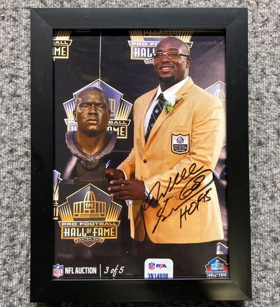 HOF - Chiefs Will Shields NFL Auction Exclusive Signed 5x7 Photo Individ...