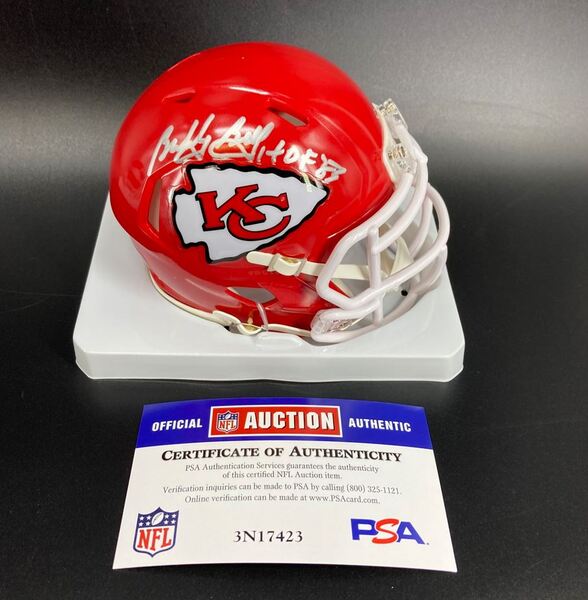 HOF - Chiefs Bobby Bell Signed Mini Helmet