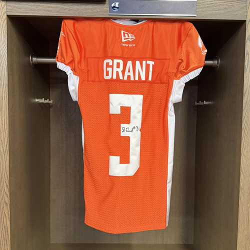 #3 Janarion Grant Signed Toronto Argonauts NDTR Warmup Worn Jersey (Sz Large)